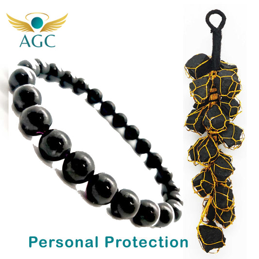 AGC Divine Protection & Energy Shield Signature Kit (Includes: Natural Black Tourmaline Bracelet + Energy Hanger)