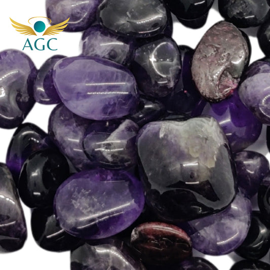 Amethyst Tumble Stone for Calmness & Healing |AGC