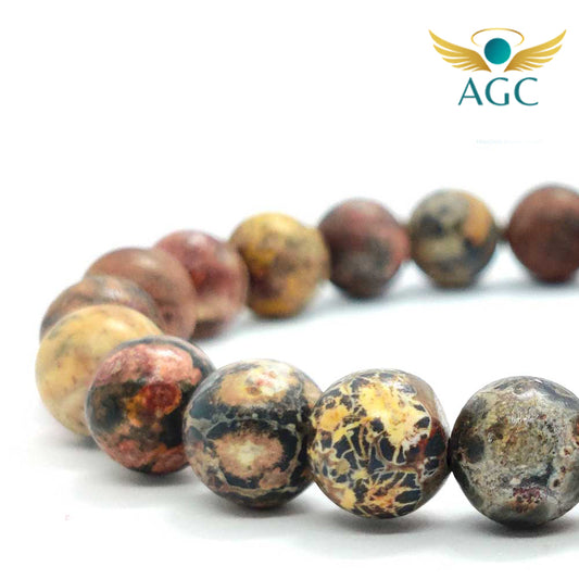 Leopard Skin Jasper Bracelet for Protection & Stability | AGC