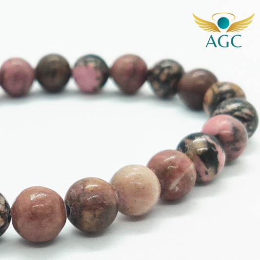 Rhodonite Bracelet for Healing, Forgiveness & Heart Balance | AGC