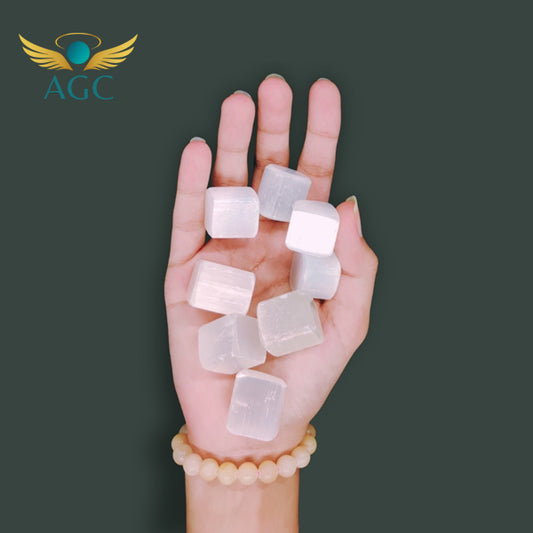 Selenite Tumble Stones for Energy Cleansing |AGC
