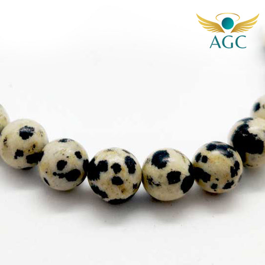 Dalmatian Jasper Bracelet for Joy, Grounding & Protection | AGC