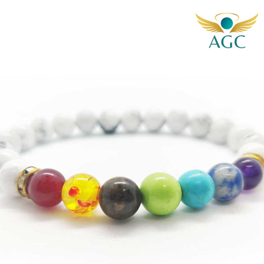 Howlite Chakra Bracelet for Calmness & Energy Balance | AGC