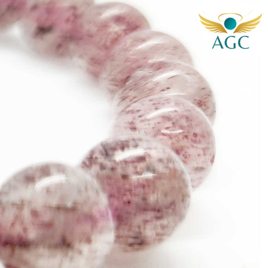 Strawberry Quartz Bracelet for Love, Joy & Gratitude | AGC