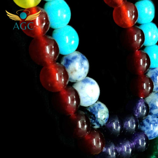 7 Crystal Multi-Stone Mala | Enhances positivity, Holistic Energy Balance | Buy Online | AGC