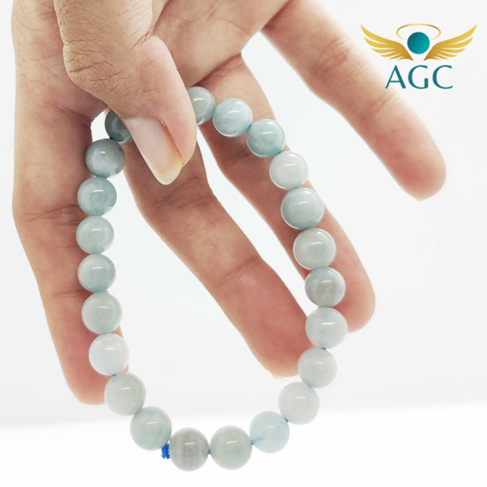 AGC Divine Harmony & Vitality Signature Wellness Kit (Includes: Natural Aquamarine Bracelet + Natural Bloodstone Bracelet + Natural Amethyst Tumble Stone)