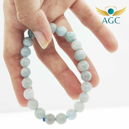 AGC Divine Harmony & Vitality Signature Wellness Kit (Includes: Natural Aquamarine Bracelet + Natural Bloodstone Bracelet + Natural Amethyst Tumble Stone)