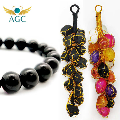 AGC Divine Protection & Energy Shield Signature Kit (Includes: Natural Black Tourmaline Bracelet + Energy Hanger)