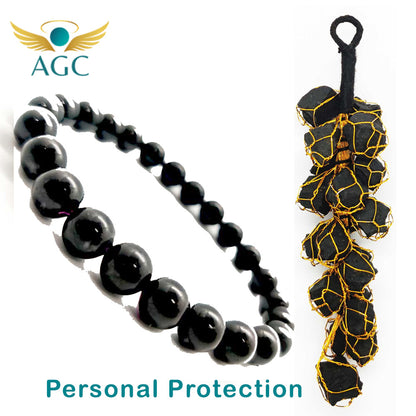 AGC Divine Protection & Energy Shield Signature Kit (Includes: Natural Black Tourmaline Bracelet + Energy Hanger)