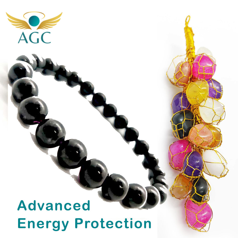 AGC Divine Protection & Energy Shield Signature Kit (Includes: Natural Black Tourmaline Bracelet + Energy Hanger)