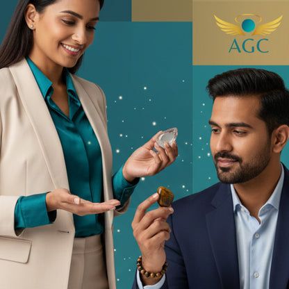 AGC Focus & Success Starter Kit (Includes: Natural Tiger Eye Bracelet + Natural Tiger Eye Tumble Stone + Natural Clear Quartz Tumble Stone)