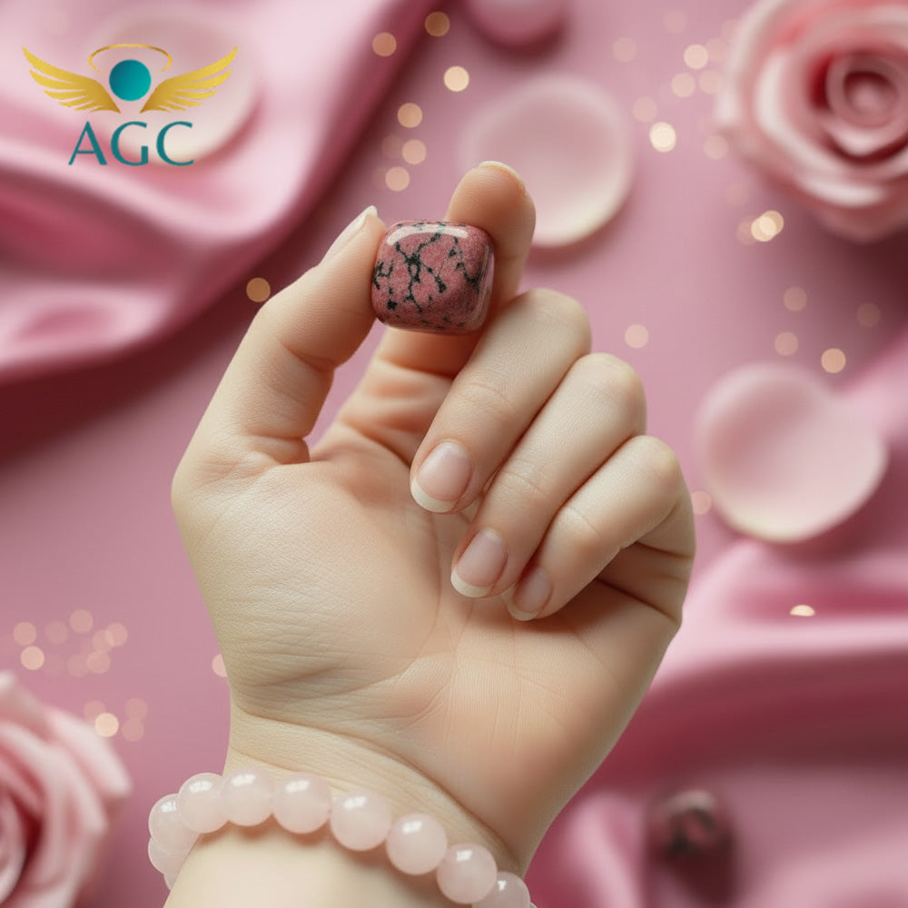 AGC Love & Harmony Crystal Starter Kit Nurture Love • Heal the Heart • Strengthen Relationships Includes: •	One Natural Rose Quartz Bracelet •	One Natural Rose Quartz Tumble Stone •	One Natural Rhodonite Tumble Stone