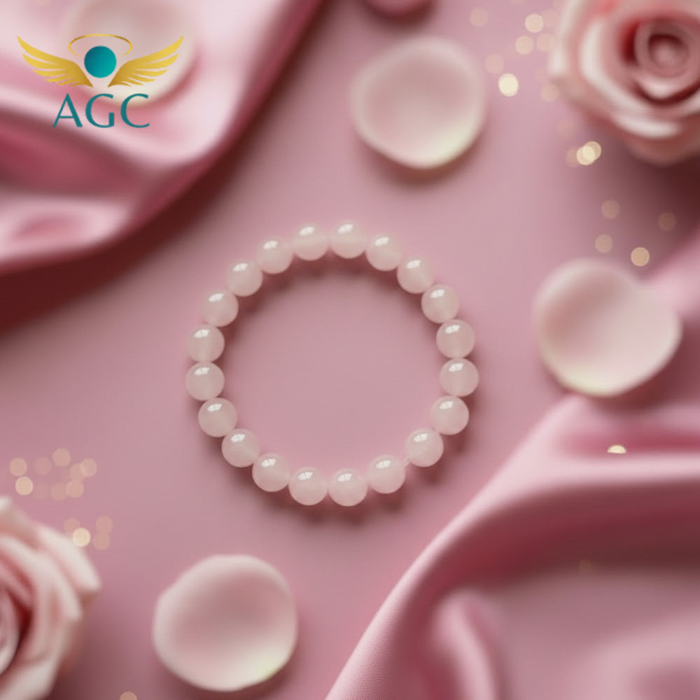 AGC Love & Harmony Crystal Starter Kit Nurture Love • Heal the Heart • Strengthen Relationships Includes: •	One Natural Rose Quartz Bracelet •	One Natural Rose Quartz Tumble Stone •	One Natural Rhodonite Tumble Stone