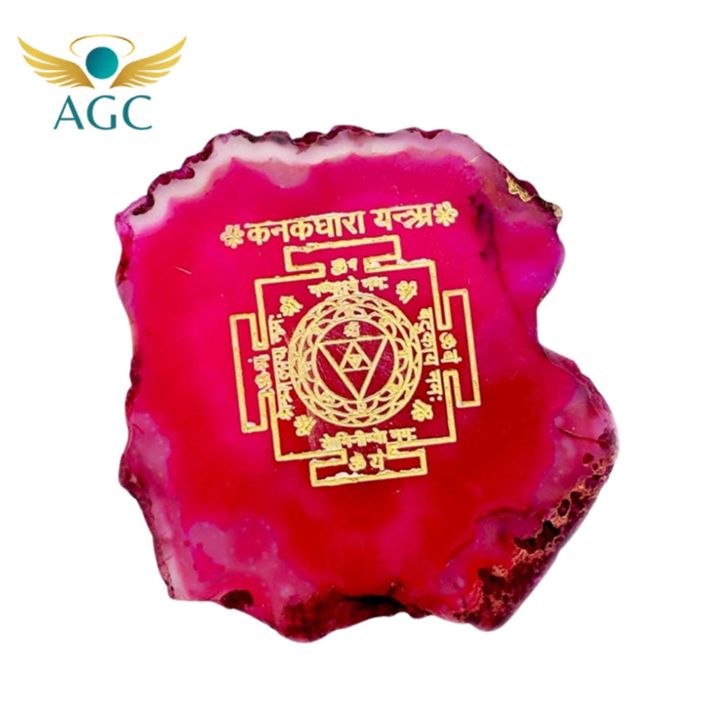 AGC Shree Kanakdhara Prosperity & Vastu Harmony Signature Kit (Includes: Sacred Kanakdhara Yantra + 9 Crystal Vastu Pyramid Plate)