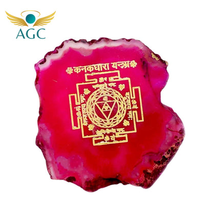 AGC Shree Kanakdhara Prosperity & Vastu Harmony Signature Kit (Includes: Sacred Kanakdhara Yantra + 9 Crystal Vastu Pyramid Plate)