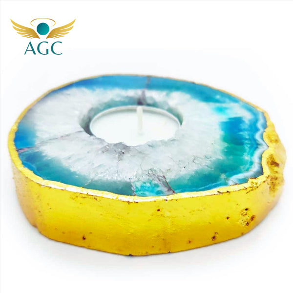 Buy Agate Stone Candle Holder | Natural Crystal Decor for Home | AGC