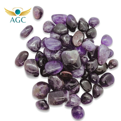 Amethyst Tumble Stone for Calmness & Healing |AGC