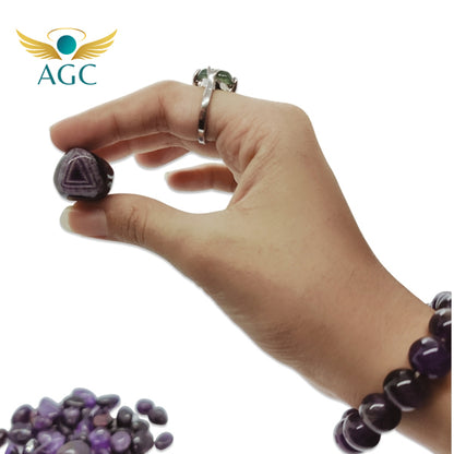Amethyst Tumble Stone for Calmness & Healing |AGC