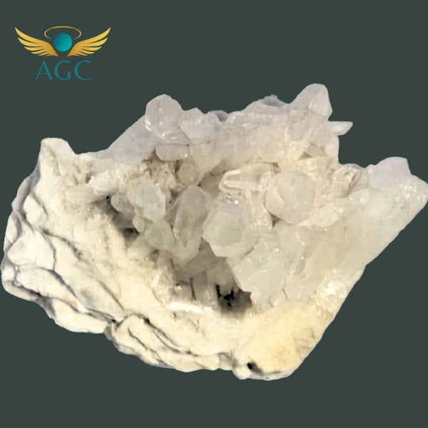 Crystal rock with AGC logo in the corner