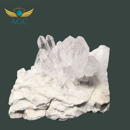 Clear Quartz Cluster Big for Energy Cleansing, Clarity & Crystal Charging | AGC