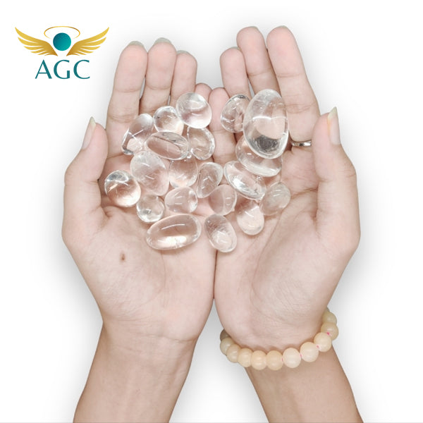 Clear Quartz Tumble Stone are Energy Amplifier Crystal |AGC