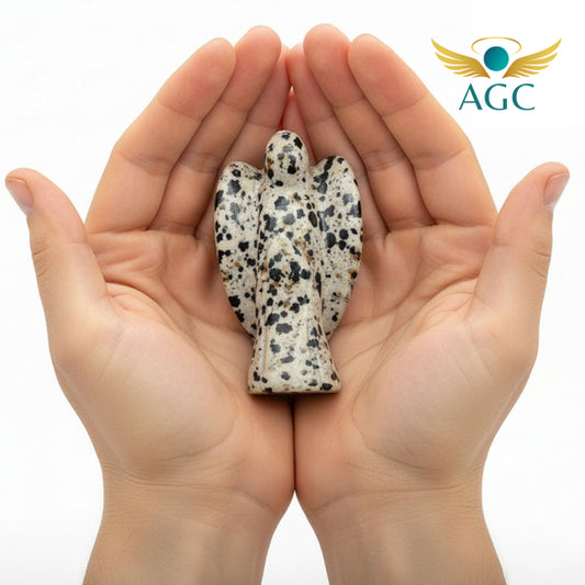 Dalmatian Jasper Crystal Angel | Protection, Joy & Grounding | AGC