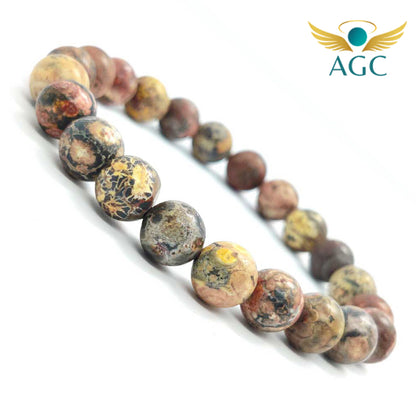 Leopard Skin Jasper Bracelet for Protection & Stability | AGC