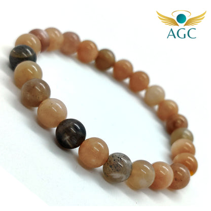 Moonstone Bracelet for Intuition, Calm & New Beginnings | Buy Online |AGC | 8mm