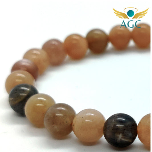 Natural Multi Moonstone Bracelet for Intuition, Calm & New Beginnings | Buy Online |AGC (Copy)