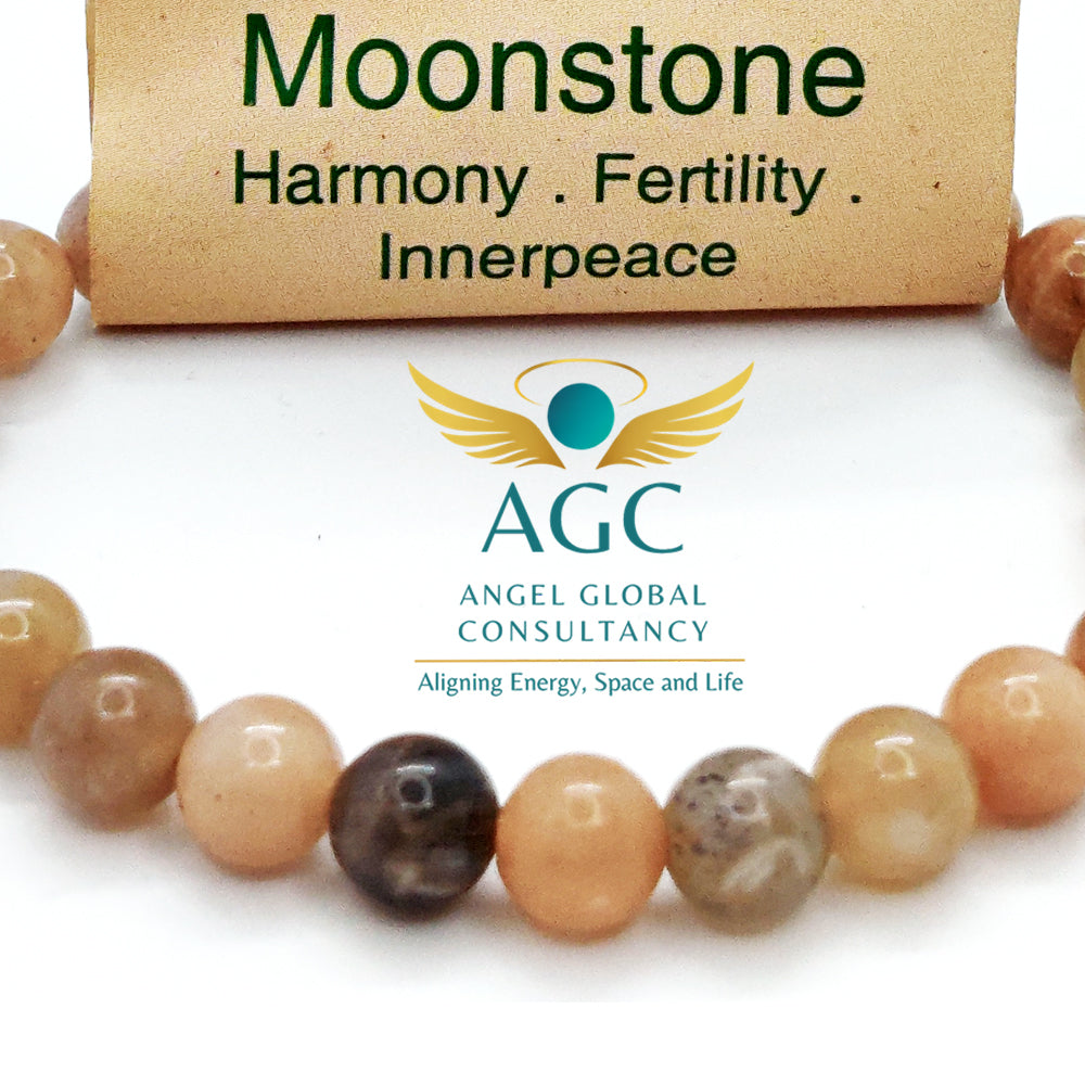 Moonstone Bracelet for Intuition, Calm & New Beginnings | Buy Online |AGC | 8mm