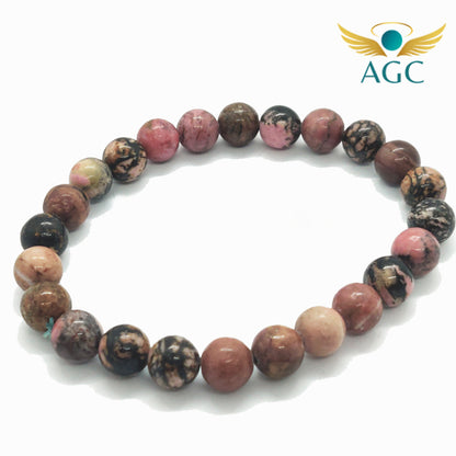 Rhodonite Bracelet for Healing, Forgiveness & Heart Balance | AGC