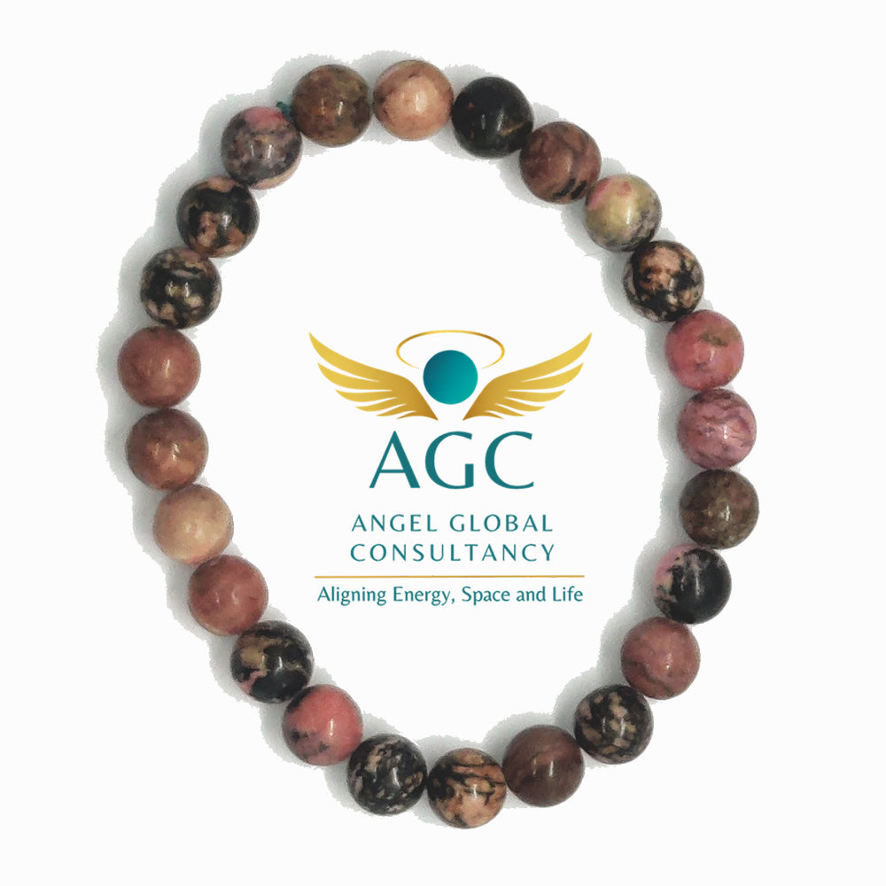 Rhodonite Bracelet for Healing, Forgiveness & Heart Balance | AGC