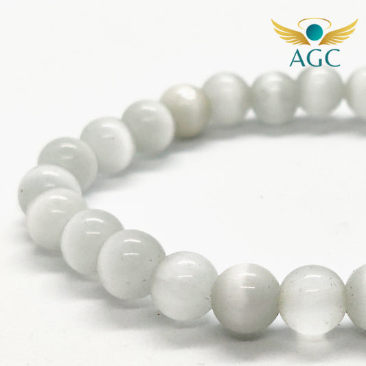 Selenite Bracelet for Cleansing, Peace & Spiritual Clarity | Energy Cleanser | Buy Online | AGC