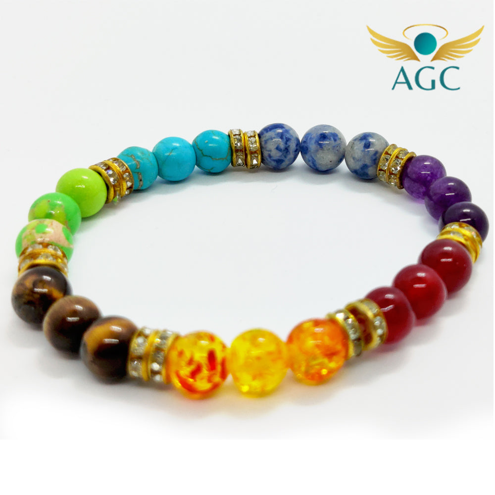 Seven Chakra Bracelet for Balance, Healing & Meditation | Buy Online | AGC