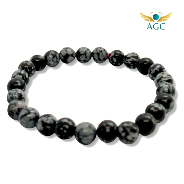 Snowflake Obsidian Bracelet for Balance, Clarity & Protection | Buy online |AGC