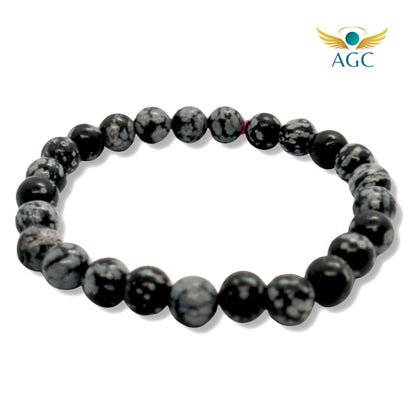 Snowflake Obsidian Bracelet for Balance, Clarity & Protection | Buy online |AGC