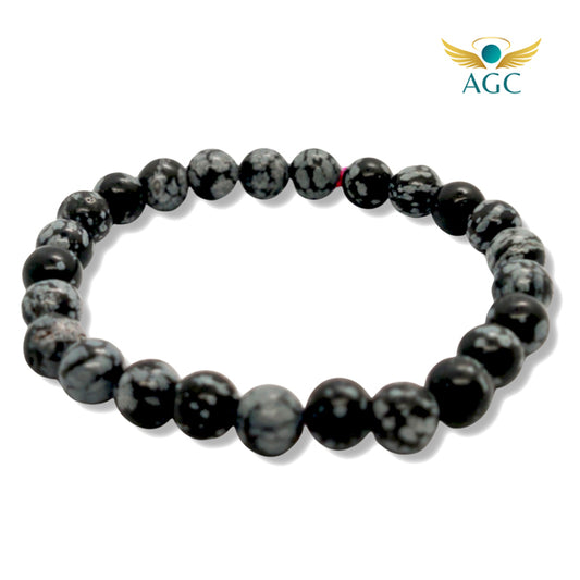 Snowflake Obsidian Bracelet for Balance, Clarity & Protection | AGC