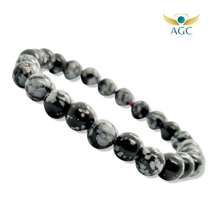 Snowflake Obsidian Bracelet for Balance, Clarity & Protection | Buy online |AGC