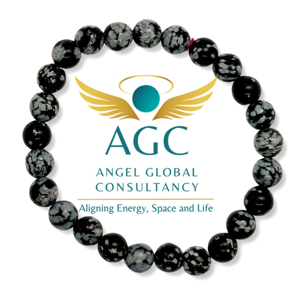 Snowflake Obsidian Bracelet for Balance, Clarity & Protection | Buy online |AGC