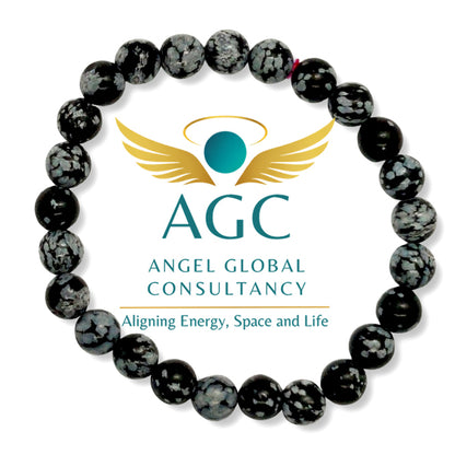 Snowflake Obsidian Bracelet for Balance, Clarity & Protection | Buy online |AGC