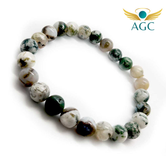 Tree Agate Bracelet for Growth, Peace & Grounding | AGC