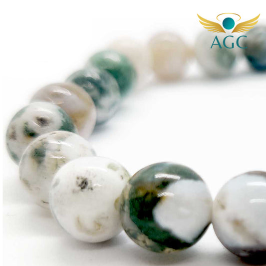 Tree Agate Bracelet for Growth, Peace & Grounding | AGC