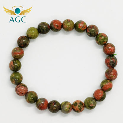 Unakite Bracelet for Healing, Patience & Heart Balance | Buy Online | AGC