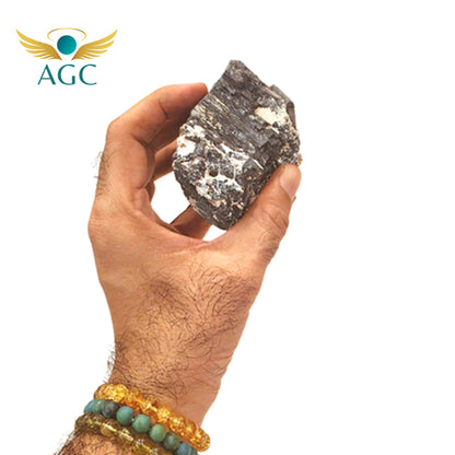 Black Tourmaline Raw Stone for Protection & Grounding | AGC