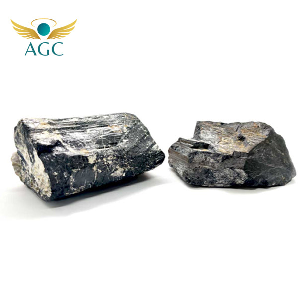 Black Tourmaline Raw Stone for Protection & Grounding | AGC