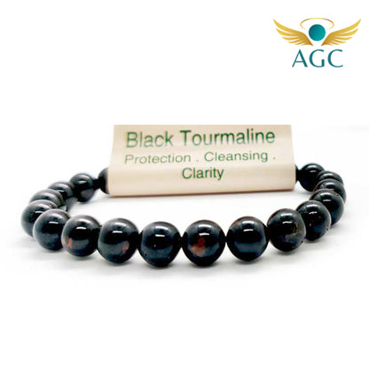 Black Tourmaline Bracelet for Protection, Grounding & Stability | Ultimate Protection | Buy Online | AGC