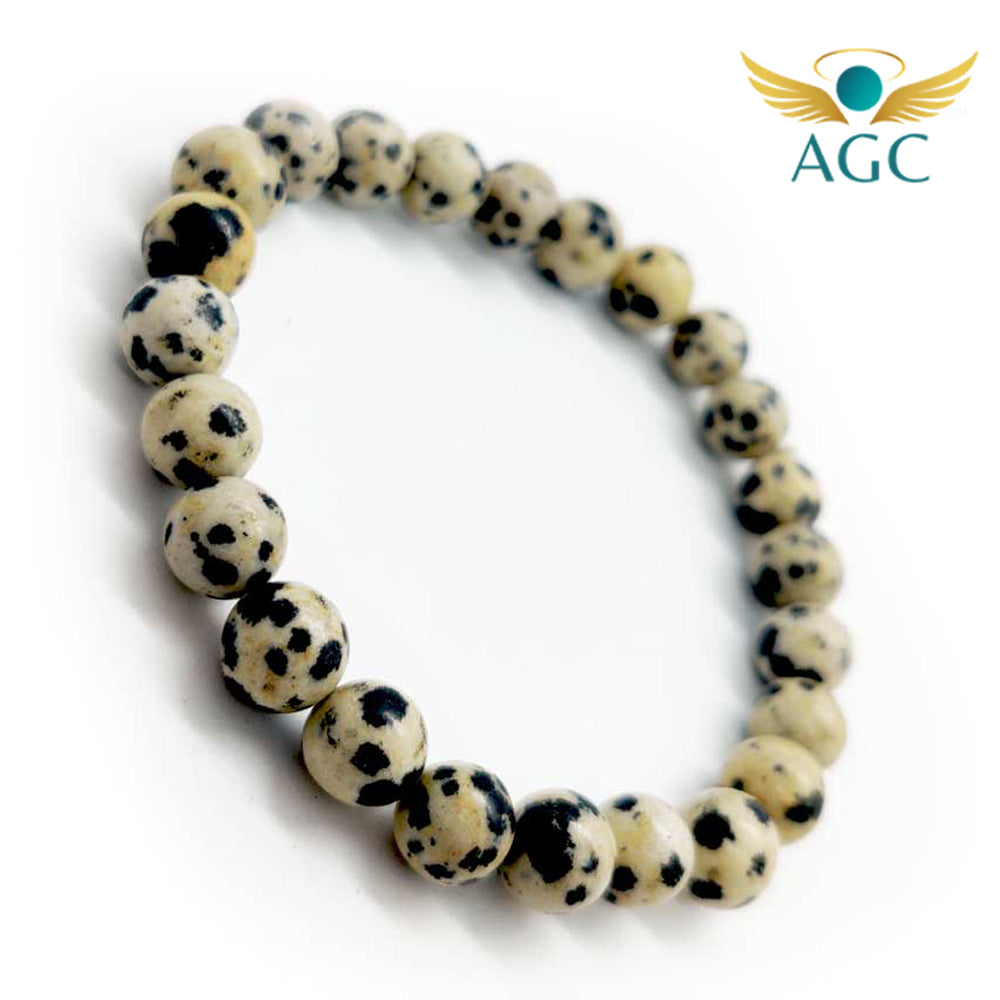 Dalmatian Jasper Bracelet for Joy, Grounding & Protection | AGC