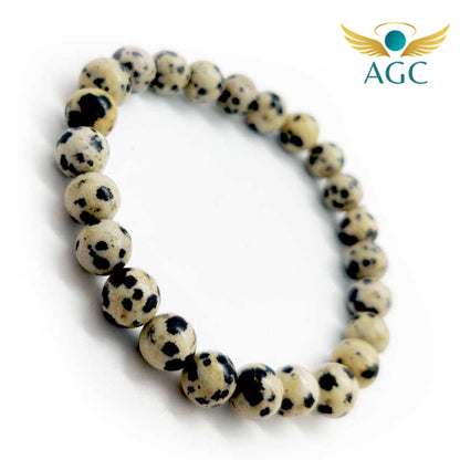Dalmatian Jasper Bracelet for Joy, Grounding & Protection | AGC