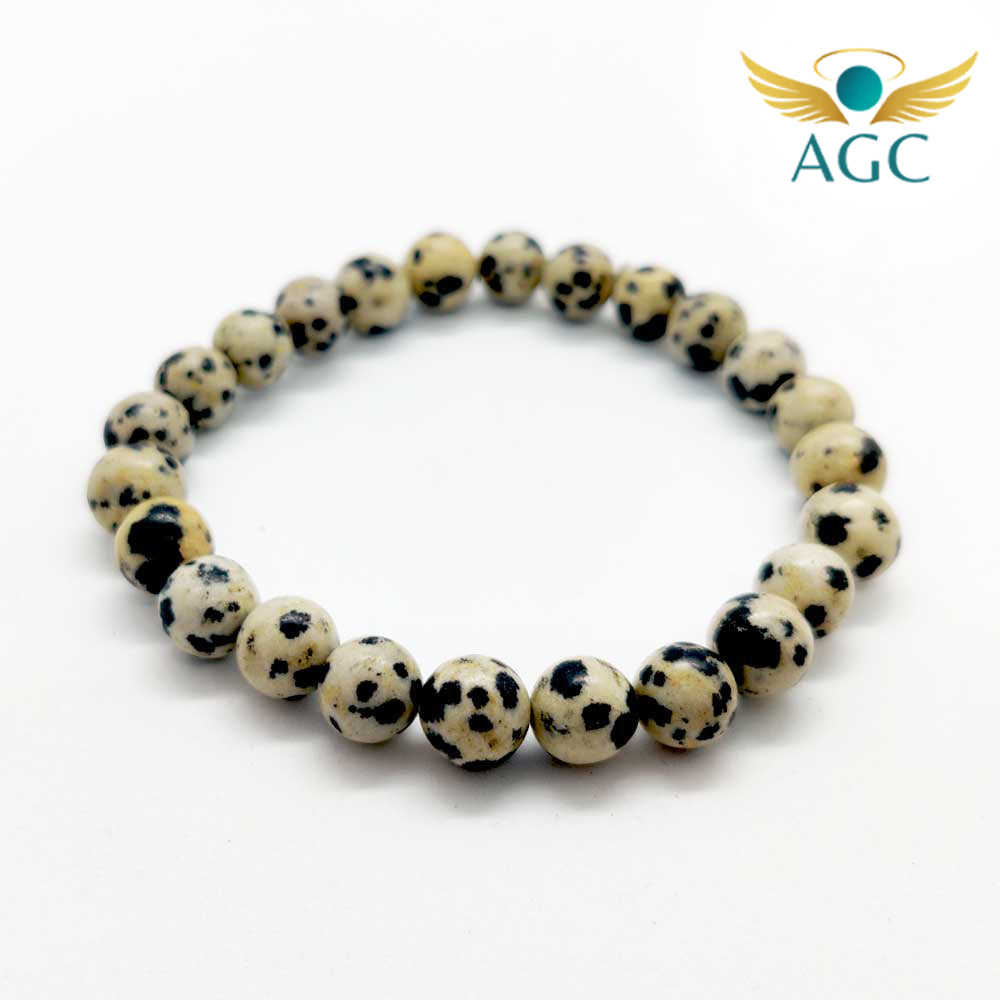 Dalmatian Jasper Bracelet for Joy, Grounding & Protection | AGC