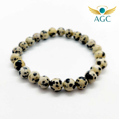 Dalmatian Jasper Bracelet for Joy, Grounding & Protection | AGC